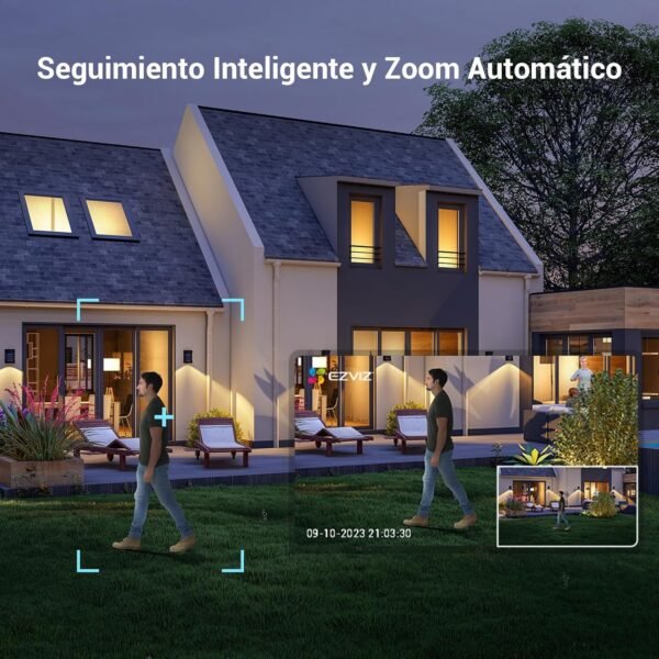 Cámara EZVIZ H8C PRO 3k exterior Panorámica WiFi con Sirena y Visión Nocturna a Color (5MPX) - Imagen 2