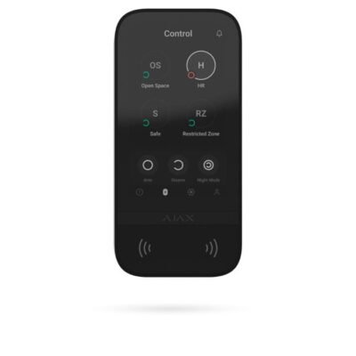 KEYPAD AJAX TOUCHSCREEN Negro Teclado Táctil Inalámbrico BLE con Lector de Pass y Tag
