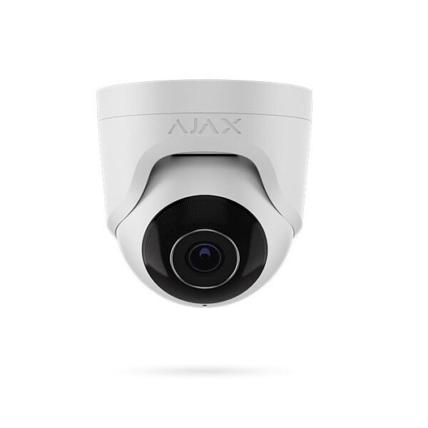 Cámara AJAX TURRETCAM con IA 5Mp Lente 2.8mm IR 35m Poe Micrófono Exterior Blanca