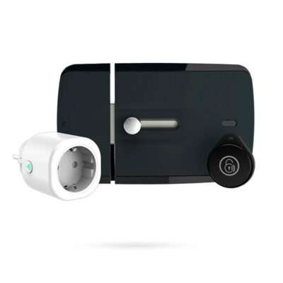 KIT WBOLT Cerrojo WiFi y Bluetooth invisible compatible con Ajax Negro