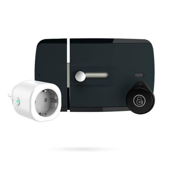 KIT WBOLT Cerrojo WiFi y Bluetooth invisible compatible con Ajax Negro