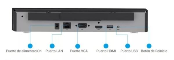 EZVIZ X5S NVR WiFi Hasta 100m para 8 Cámaras 5MPx H.265 - Imagen 3