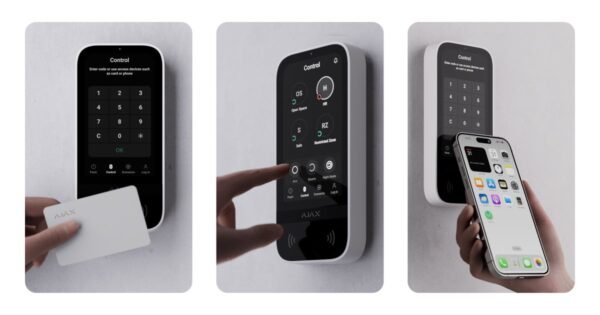 KEYPAD AJAX TOUCHSCREEN Negro Teclado Táctil Inalámbrico BLE con Lector de Pass y Tag - Imagen 3