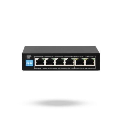 SWITCH POE 4 puertos + 2 Uplin hasta 100Mbps PORT Safire SF-SW0604POE-60