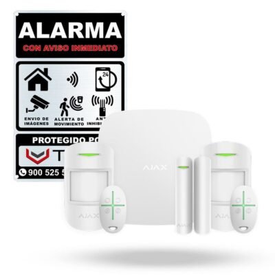 Kit Ajax ALEK blanco. Hub2 con 2 motionprotect 1 doorprotect 2 spacecontrol