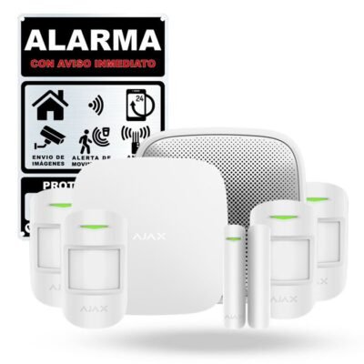 Kit Ajax SLAVIK blanco. Hub2 con 4 motionprotect 1 streetsiren 1 doorprotect.