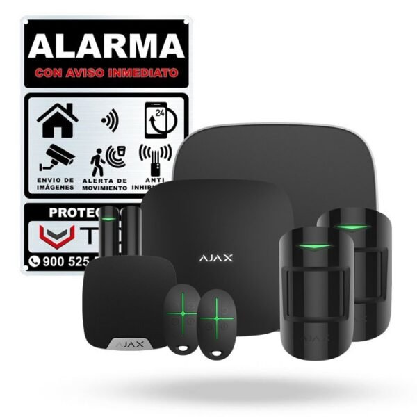 Kit Ajax EDIK negro. Hub2 con 2 motionprotect 1 streetsiren  1 homesiren 1 doorprotect 1 spacecontrol. - Imagen 9