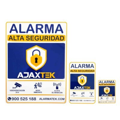 Placas disuasorias Alarma | Relieve aluminio lacado | Pack