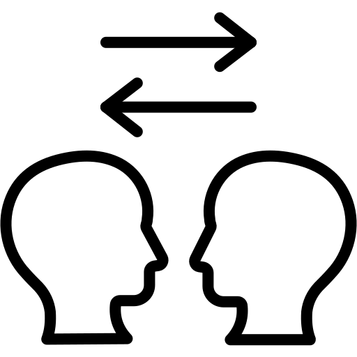 Icono comunicación bidireccional