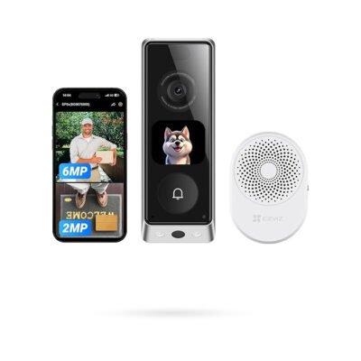 Videotimbre Ezviz EP8 con doble cámara, pantalla interior y batería intercambiable