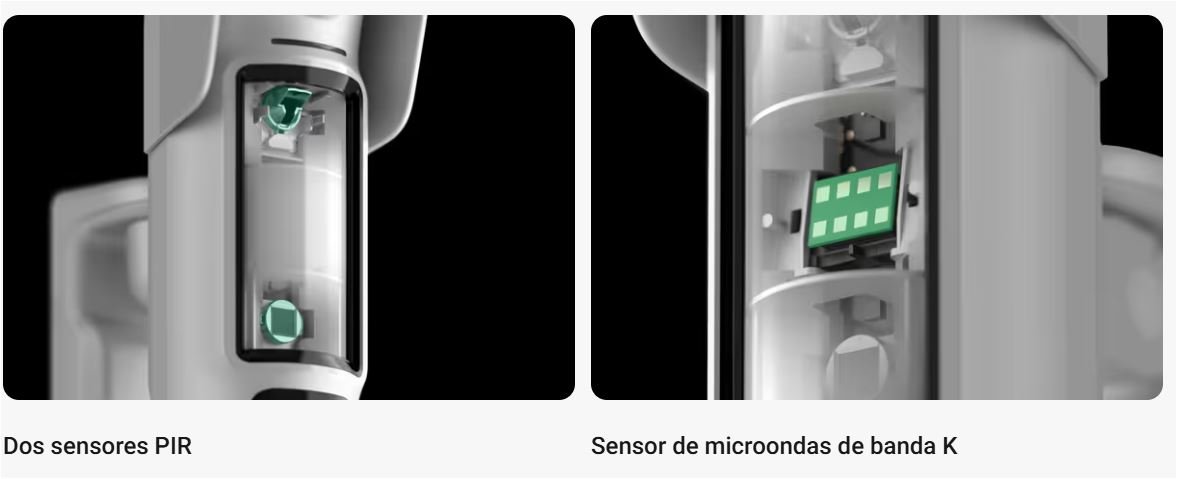 Sensores PIR y microondas del Ajax CurtainCam Outdoor