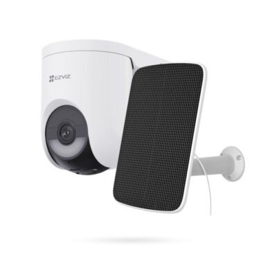 Cámara solar 360° Ezviz HB8C 4K con panel, batería y WiFi 6