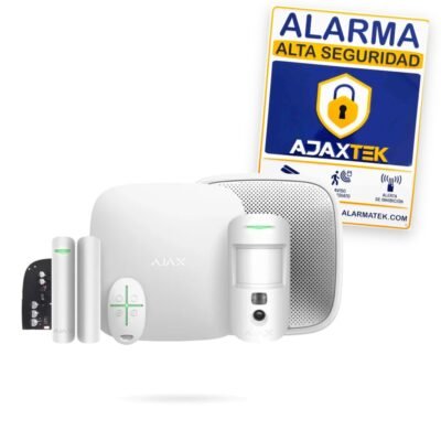 Kit de alarma Ajax para furgoneta camper y autocaravana a 12 V: Hub 2 4G, MotionCam, DoorProtect, StreetSiren y SpaceControl