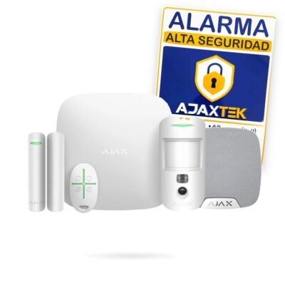 Kit de alarma Ajax sin cuotas con verificación por foto: Hub 2 4G, MotionCam, DoorProtect, SpaceControl y HomeSiren