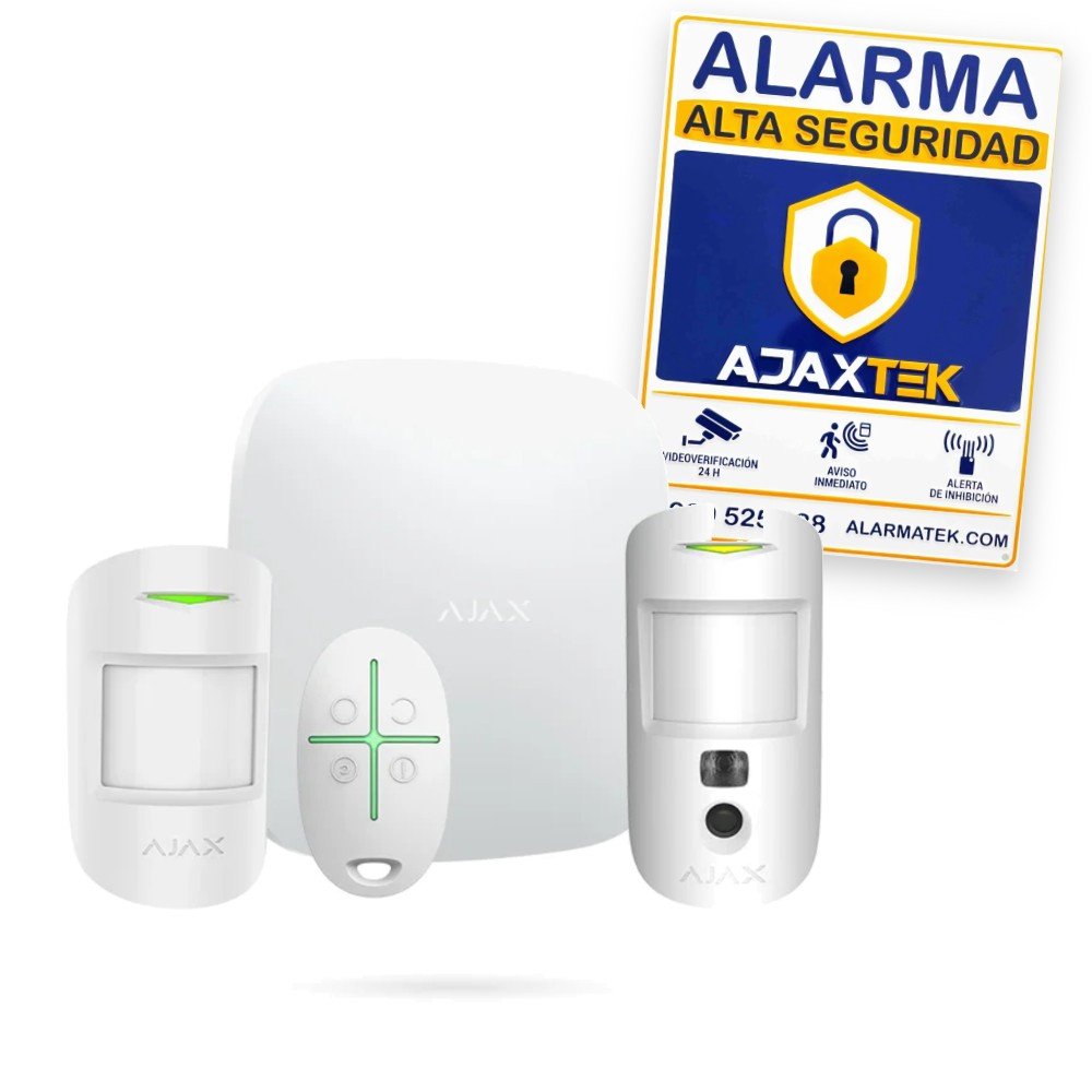 Kit de alarma Ajax con Hub 2, MotionCam, MotionProtect y SpaceControl